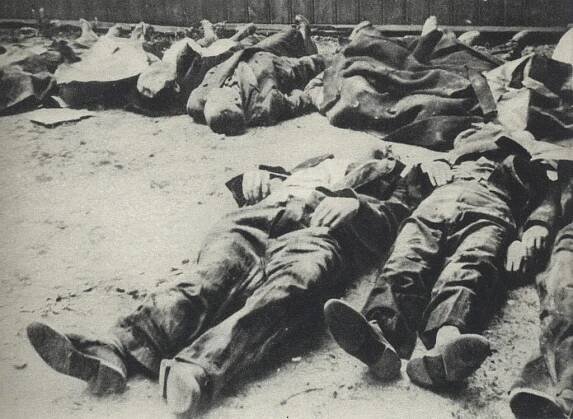 Victims of the Wola Massacre during the 1944 Warsaw Uprising. Over 30,000 civilians were murdered in just two days of the crackdown 