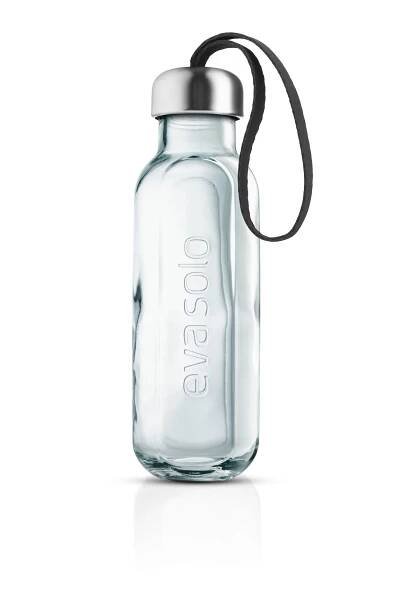Lahev na pití z recyklovaného skla Black 500 ml