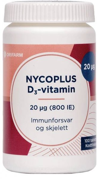 Nycoplus D3 Vitamin 20 Μg 800 IE 100 Tabletter 1