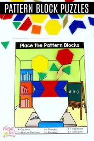 Pattern Block Puzzles- vase with flowers