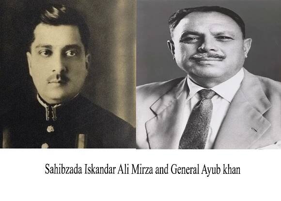 Iskandar Ali Mirza and General Ayub khan 