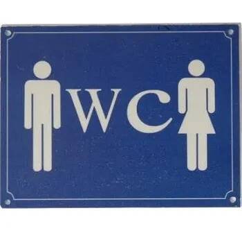 Plechová cedule WC