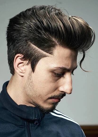 Pompadour with Loose Strand