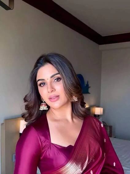 Samyuktha's Stunning Elegance: Mesmerizing in Ethereal Saree Styles