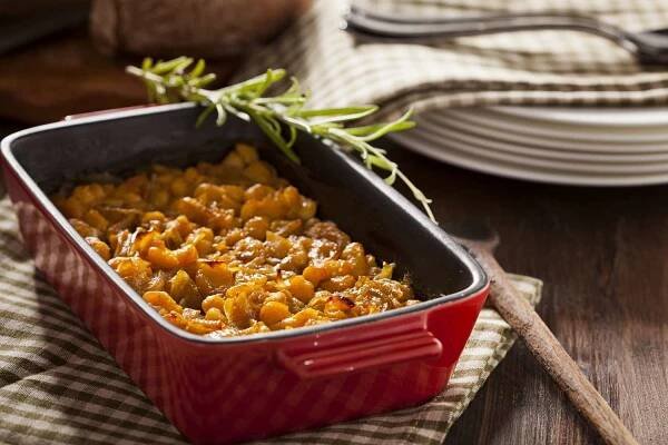 This Easy Baked Bean Casserole Doctors Up Cans of Baked Beans