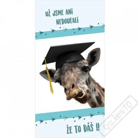 Blahopřání k promoci Žirafa