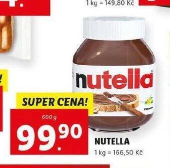 Lidl Nutella nabídka