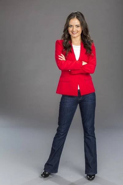 Danica McKellar – Face, Hair, Smile, Dress shirt, Sleeve,…