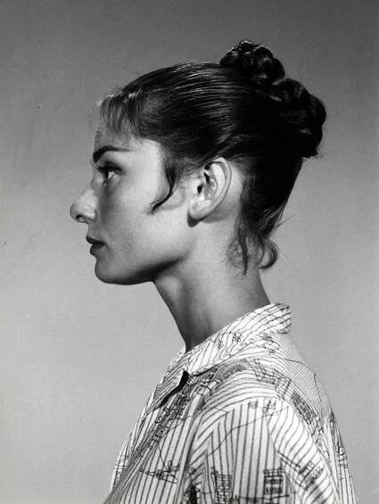 Hair tests of Audrey Hepburn for War and Peace, Rome, 1955. From the Personal Collection of Audrey Hepburn.