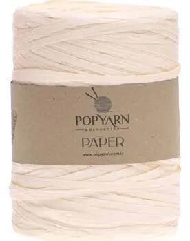 POPYARN Papírová příze Paper B521 - krémová, 250g 360m