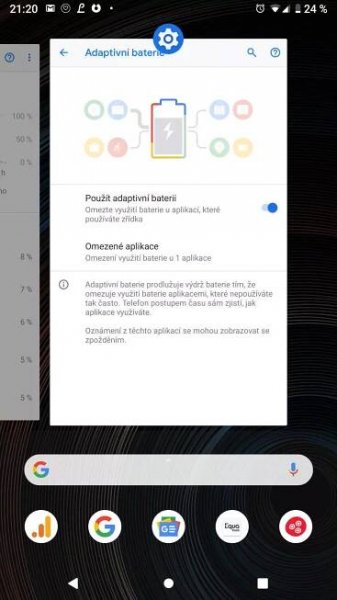 android 9 pie posledni otevrene aplikace