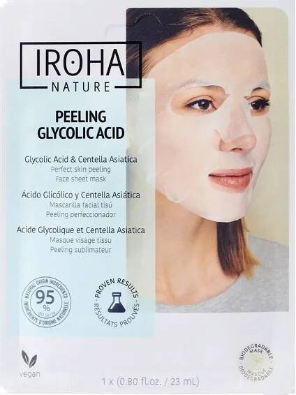 Iroha nature Peelingová obličejová maska Glycolic acid & Centella 20 ml