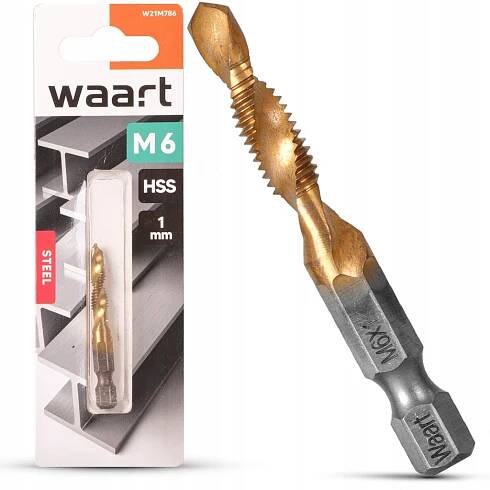 VRTÁK ZÁVITOVACÍ do kovu závit M6 HSS závitník s vrtákem 6,0 mm