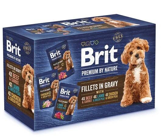 Brit Premium by Nature Adult Dog Fillets in Gravy Multipack 12 x 85 g