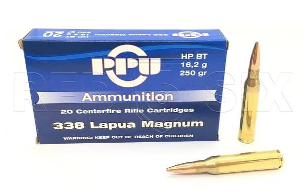Náboje PPU.338 Lapua Magnum 250gr HP BT - 1 ks
