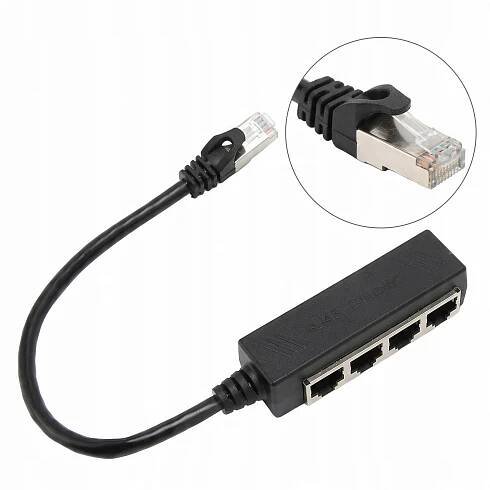 ROZBOČOVAČ RJ45 ETHERNET OD 1 DO 4X RJ45