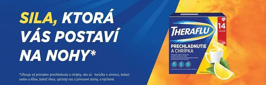 Theraflu Prechladnutie a Chrípka 1x14 ks, horúci nápoj pri chípke a prechladnutí