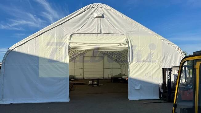 PP3310020DP - Plachtová hala - 10m x 30,5m x 6,1m - BÍLÁ