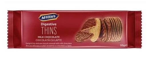 McVities Whole Milk sušenky mléčná čokoláda 93g