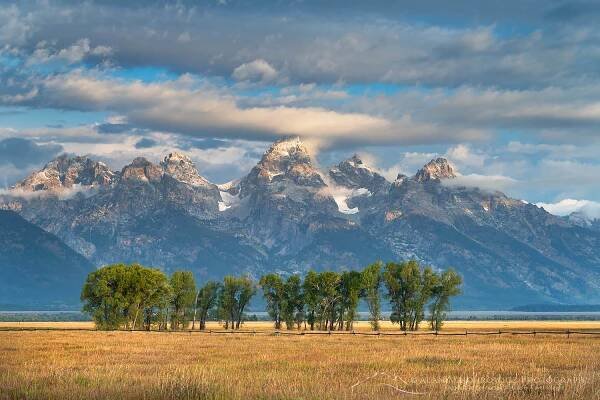 The Teton Range in morning light from Mormon Row, Grand Teton National Park Wyoming #67411