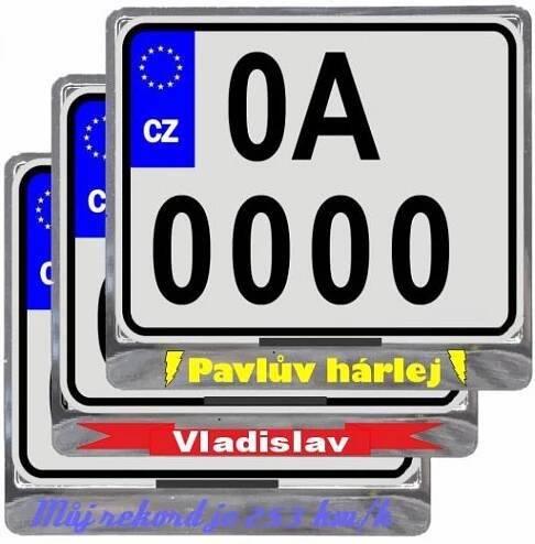 Rámeček pod SPZ, moto chrom s potiskem od 199 Kč - Heureka.cz