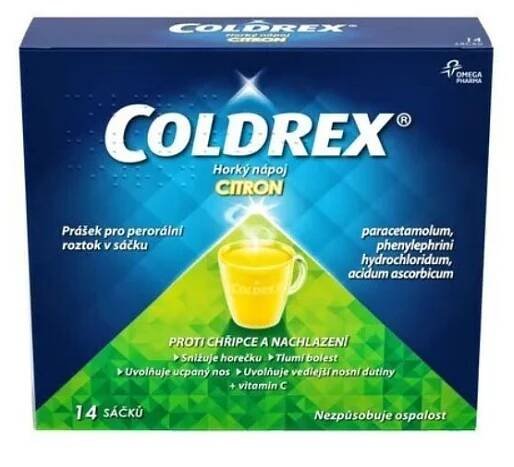 Coldrex Horký nápoj Citron 750/10/60mg scc.14 II