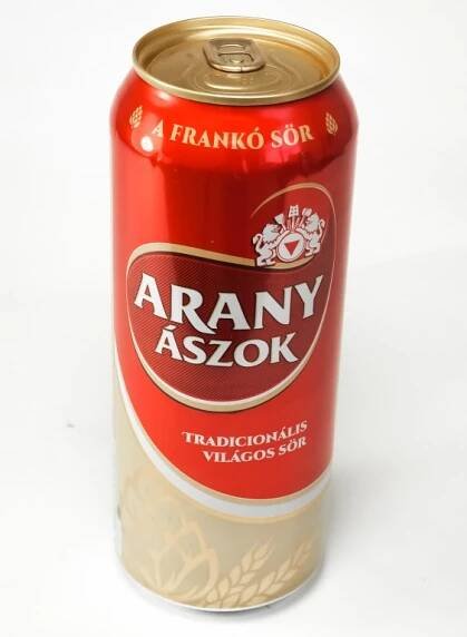 Arany Ászok DO 4.3%- plech - 0.5L maďarské pivo
