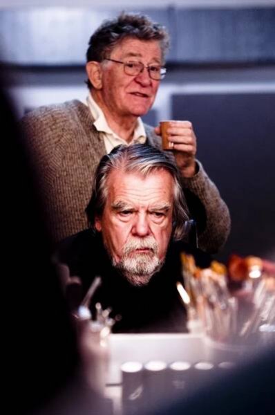 Vesnice z kartonů - Z natáčení - Ermanno Olmi, Michael Lonsdale