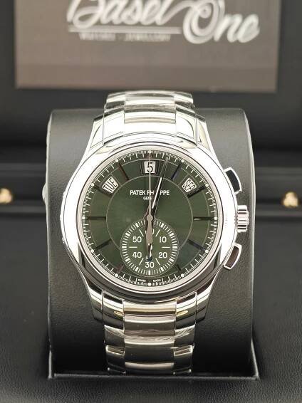 BRAND NEW 5905/1A 5905 PATEK PHILIPPE COMPLICATIONS OLIVE GREEN DIAL SELF-WINDING 42 MM