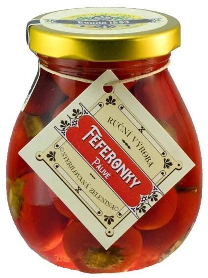 Feferonky nakládané pálivé 185g (585000341) | Truhlikov.cz 