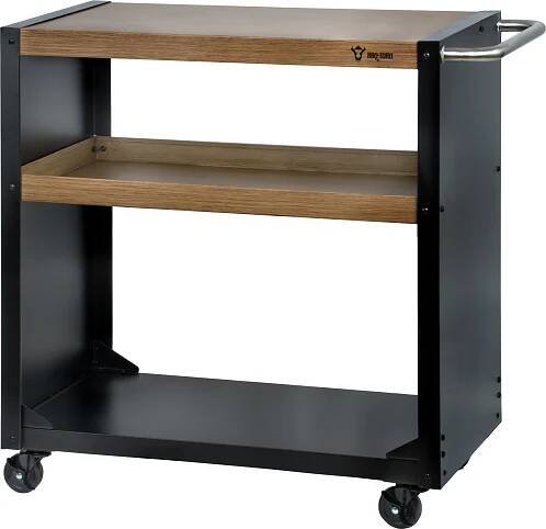 Grilovací vozík BBQ-Toro 95 x 50 x 90 cm, černý, grilovací stůl s velkou pracovní
