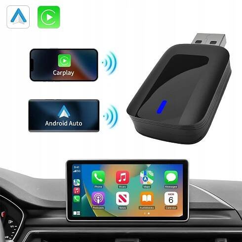 Bezdrátový adaptér CarPlay 5.0 – Plug&Play, Carplay / Android Auto, USB