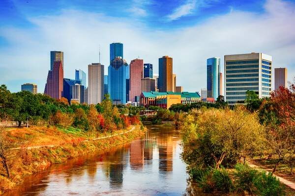 centrum houstonu texas - autumn - stock snímky, obrázky a fotky