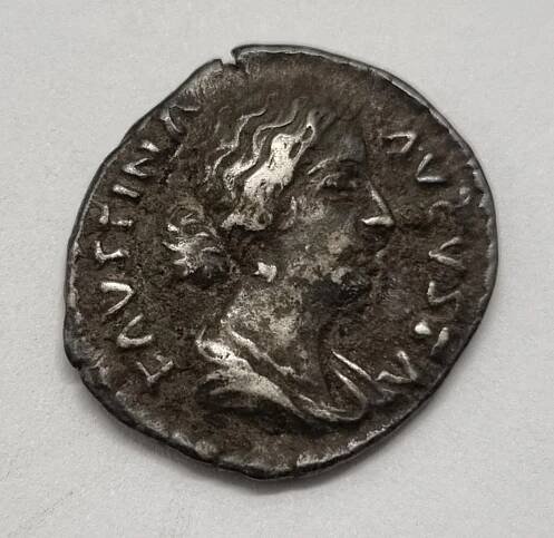 Rím Cisárstvo, Denár, Faustina Maior, IVNO, krásna patina, gVF - Numismatika