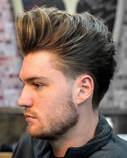 Long Wavy Pompadour Haircut