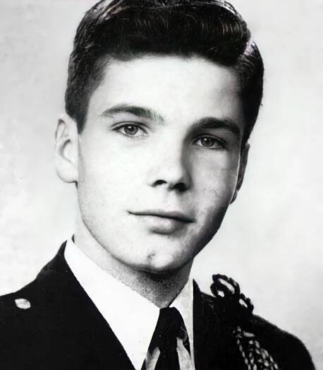 Ted Turner, a teenage cadet at the McCallie School.
