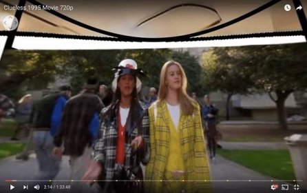 Someone embedded the entire film "Clueless" into a 360 video and has placed it on YouTube. While you can watch the entire clip normally, you're also able to cycle around. This likely was done to skirt copyright protection programs the video network has in place.