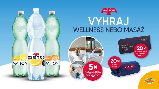 Banner soutěže Vyhraj wellness nebo masáž