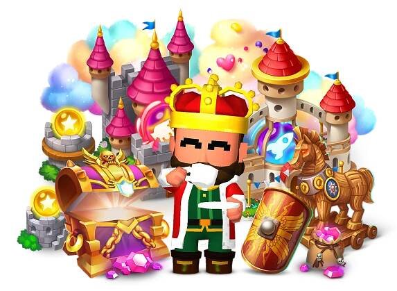 King Character and Tower Defense Game Elements, stylized assets for Tower Defense Levels