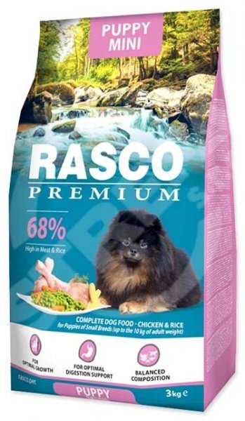 Krmivo Rasco Premium Puppy Mini kuře s rýží 3kg | strefa.cz
