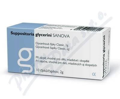 SUPP.GLYCERINI SANOVA Glycer.čípky Classic 2g 10ks