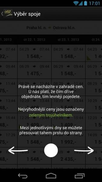 Do vlaků Leo Express si můžete zakoupit jízdenku mobilní aplikací