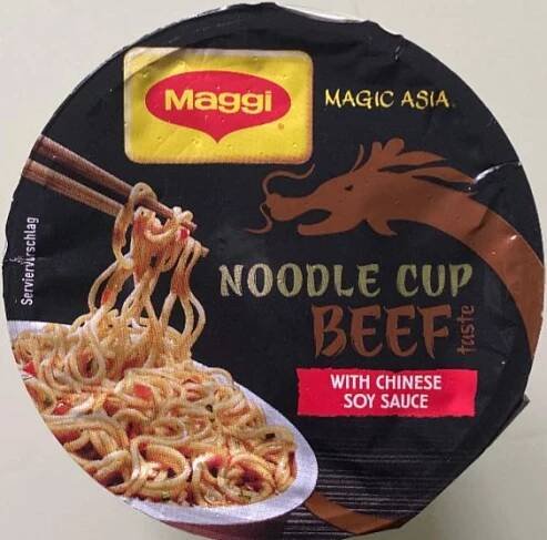 Noodle cup beef taste Maggi
