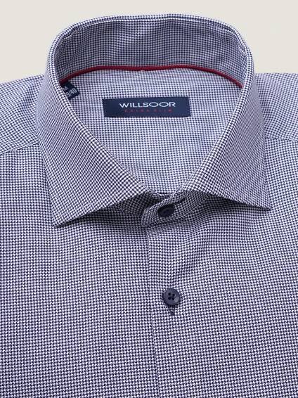 Pánská košile extra slim fit s tmavě modro-bílým vzorem 17816
