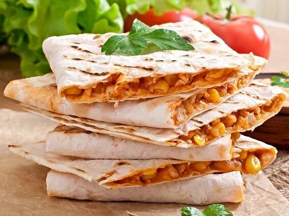 CHICKEN QUESADILLA.