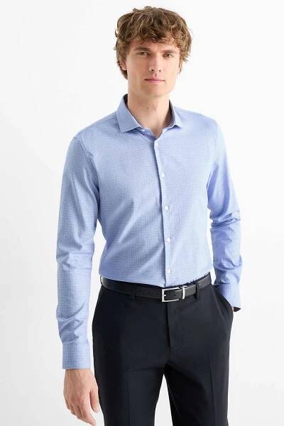 Business košile - slim fit - cutaway - kostkovaná