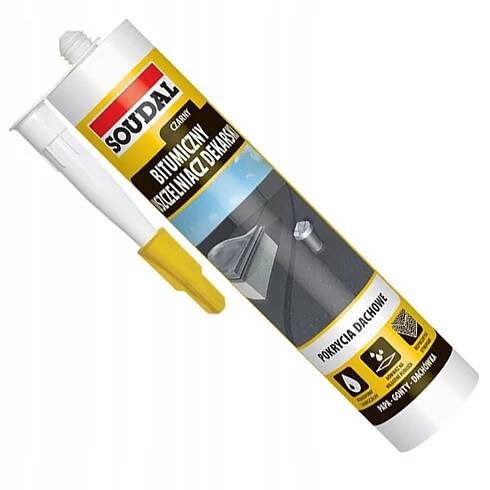BITUMENOVÝ POKRÝVACÍ TĚSNÍCÍ PŘÍSTROJ NA STŘECHU SOUDAL ČERNÝ 280 ml
