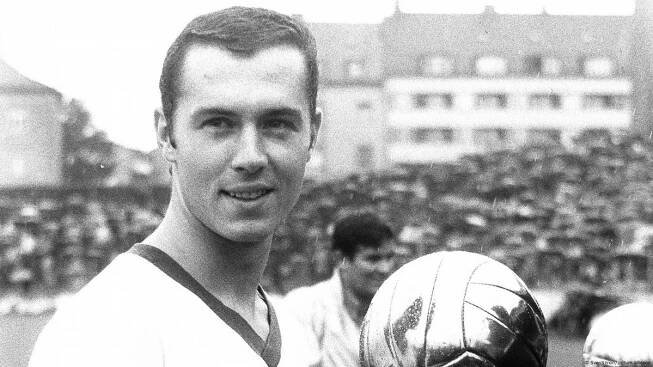 German footballer and coach Franz Beckenbauer pictured in 1968.