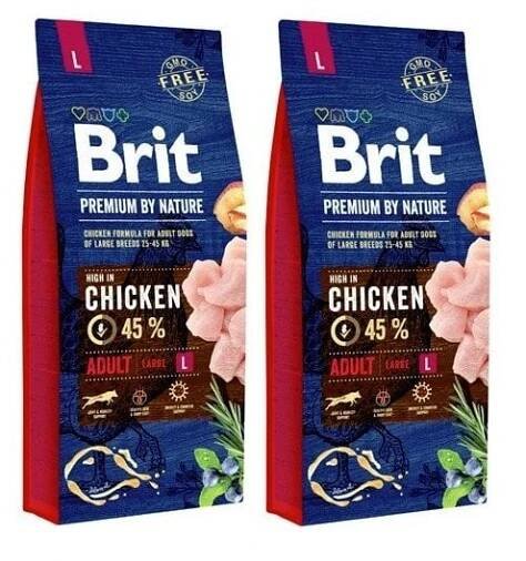 BRIT Premium By Nature Adult Large L 2 x 15 kg