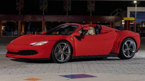 Full-Scale Ferrari 296 GTS Lego Model Weighs Nearly Two Tons and Took 1,850 Hours to Build